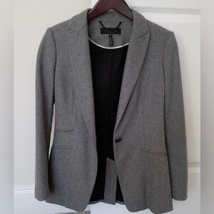 Rag & Bone Wool Blazer Women Sz 00 Gray Ladies Long Sleeve Wool Blend 1 Button